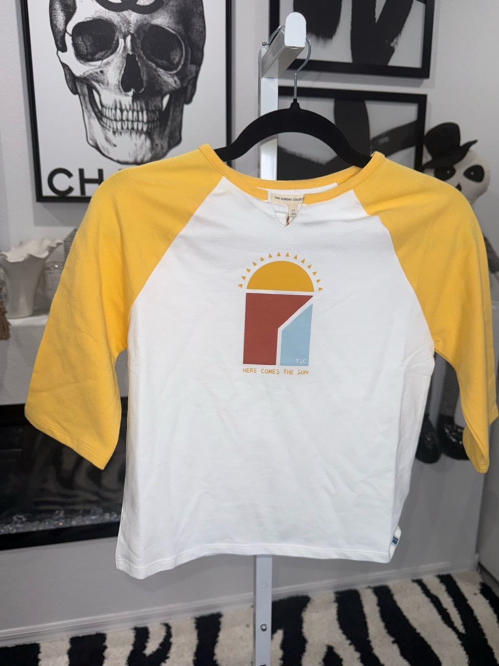 The Sunday Collective Sunday Walking Tee Sunset Gold Raglan 8–9Y NWT - Picture 6 of 6